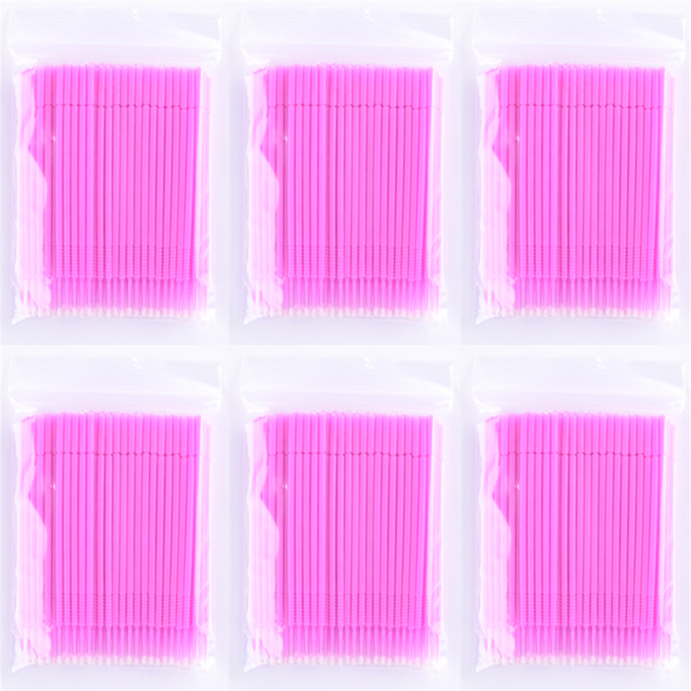 Felicia マイクロブラシ　ロング／ レギュラー／ファイン　 まつ毛エクステ専用 マイクロスティック くるん棒 6袋セット・100本入り・カラー9色